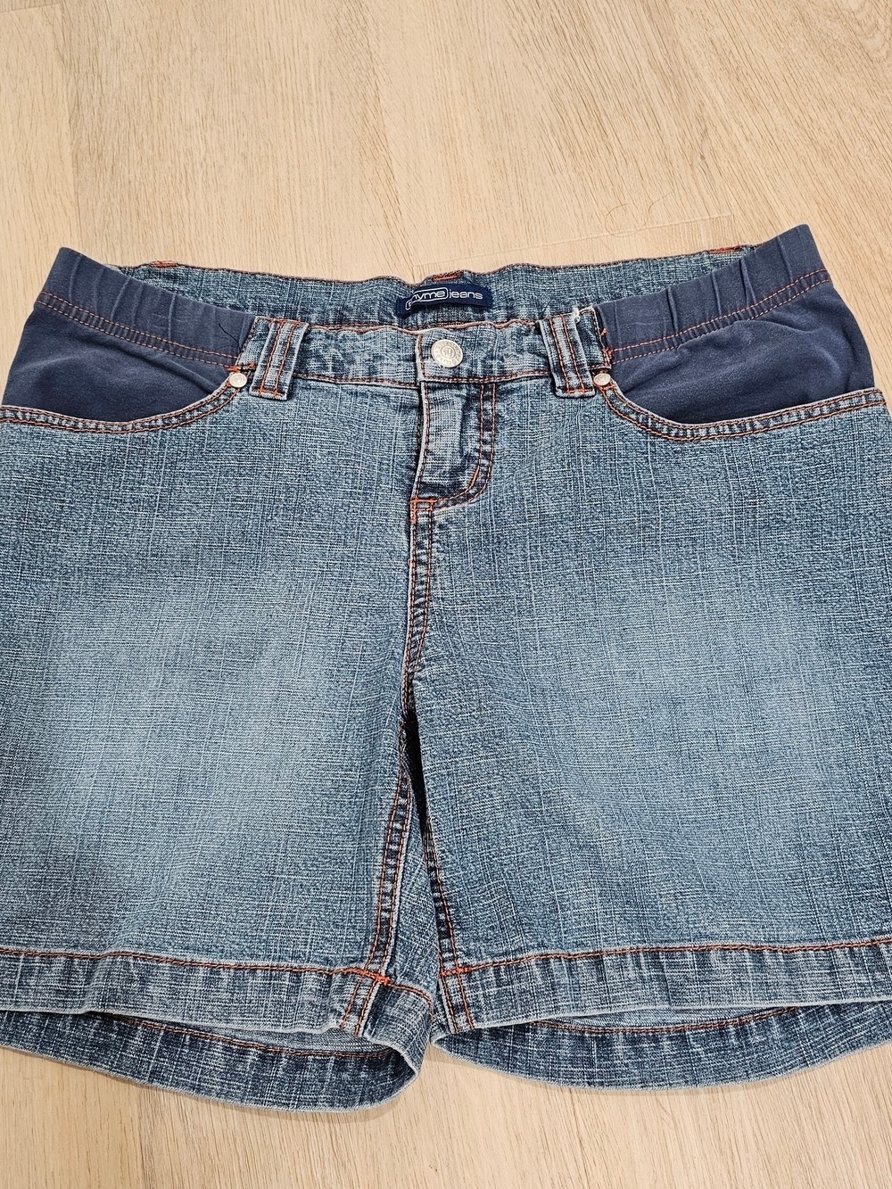 Thyme Maternity Denim Shorts Size S Blue StretchThyme Maternity Blue Jean Shorts